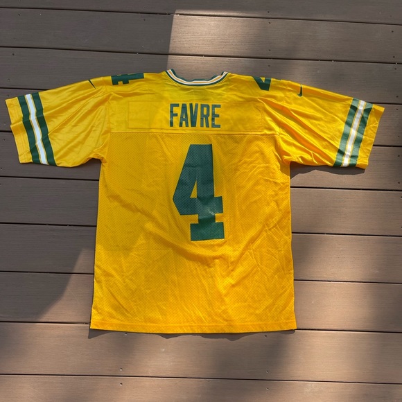 Nike Other - Nike Brett Farve Packers Jersey Yellow Size Large